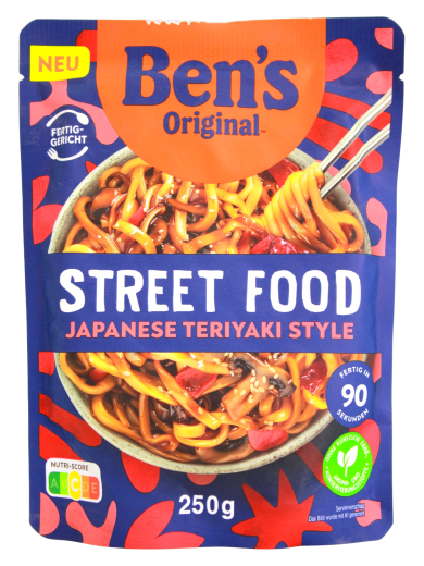 Ben's Street Food Japanese Teriyaki Style Nudeln, 6 x 250g Beutel