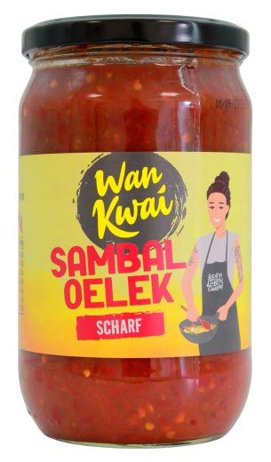 Wan Kwai Sambal Oelek scharf, 3 x 750g Glas