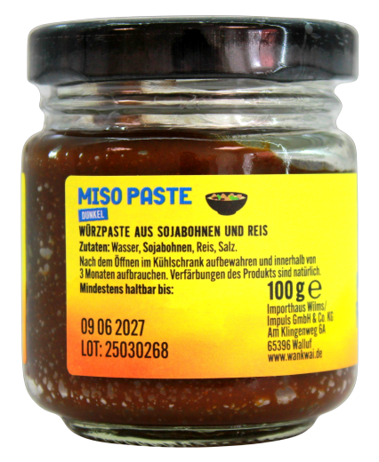 Wan Kwai Miso Paste dunkel, 6 x 100g Glas