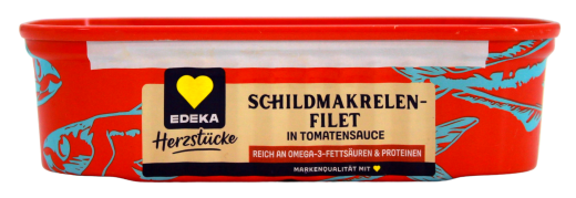 Herzstücke Schildmakrelen-Filets in Tomatensauce, 10 x 125g Dose