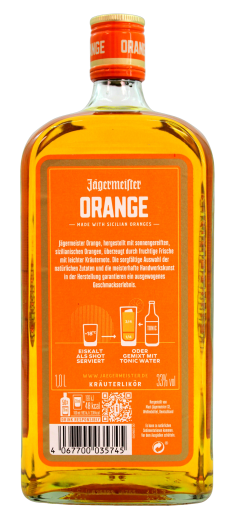 Jägermeister Orange Kräauterlikör 33 % vol., 6 x 1 l Flasche