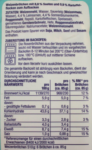 Herzstücke Rosenbrötchen dunkel, 12 x 510g Beutel