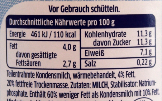 Bärenmarke leichte Kaffee-Milch 4% Fett, 24 x 158ml Flasche