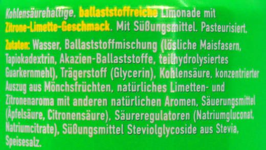 More Fizi Ballaststoff Limo Lemon Lime flavour, 12 x 0.33 l Dose EINWEG