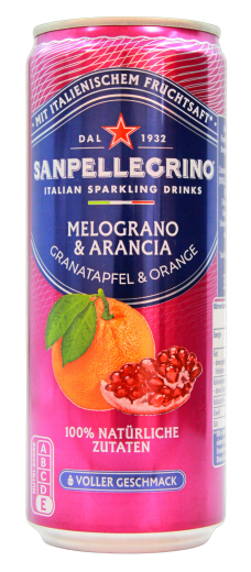 Sanpellegrino Melograno & Arancia Limonade, 24 x 0.33 l Dose EINWEG