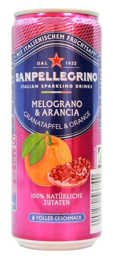 Sanpellegrino Melograno & Arancia Limonade, 24 x 0.33 l Dose EINWEG