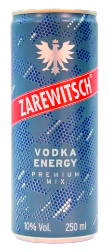 Zarewitsch Vodka Energy Premium Mix 10% vol., 24 x 0.25 l Dose EINWEG