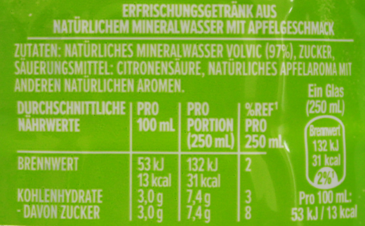 Volvic Touch Apfel aromatisiertes Wasser, 12 x 0.75 l Flasche EINWEG