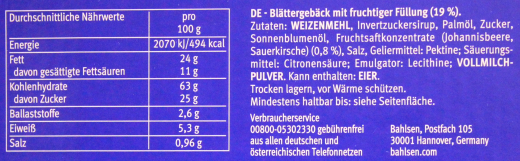 Bahlsen Deloba Blättergebäck mit fruchtiger Füllung, 150 x 7g Keks