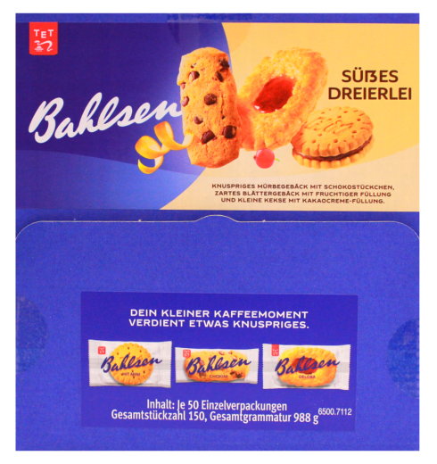 Bahlsen Süßes Dreierlei Keks Mischung, 1 x 988 g Karton