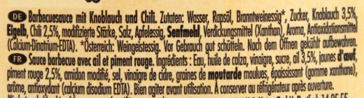 Bull's-Eye spicy Garlic cremige Knoblauch BBQ Sauce, 3 x 300ml Flasche