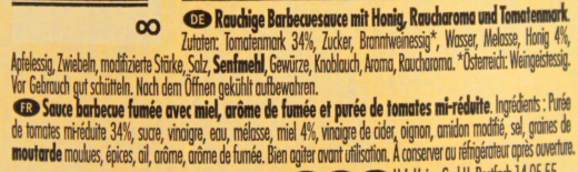 Bull's-Eye Honey würzige Honig BBQ Sauce, 3 x 300ml Flasche