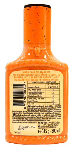 Bull's-Eye Burger Sauce rauchig-würzig BBQ Sauce, 3 x 300ml Flasche