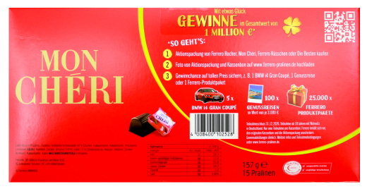Ferrero Mon Chéri Pralinen, 8 x 157g Schachtel