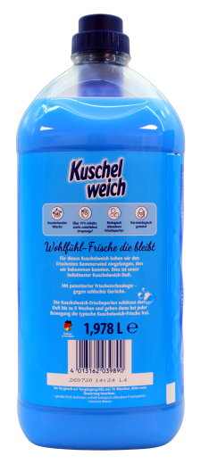 Kuschelweich Sommerwind Weichspüler, 6 x 1,978 l Flasche