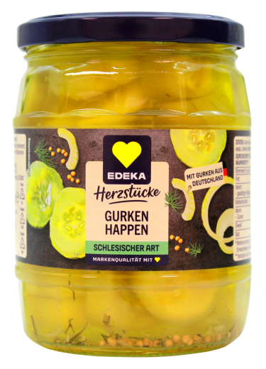 Herzstücke Gurkenhappen Schlesischer Art, 6 x 290g Glas
