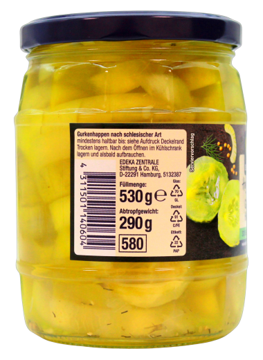 Herzstücke Gurkenhappen Schlesischer Art, 6 x 290g Glas