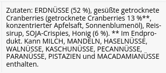 Eat Natural Erdnuss, Cranberries & Honig Protein Riegel, 12 x 40g Riegel