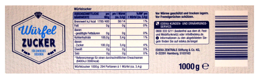 Gut & Günstig Würfelzucker, 7 x 1 kg Packung