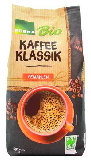 Edeka Bio Kaffee Klassik gemahlen, 3 x 500g Beutel