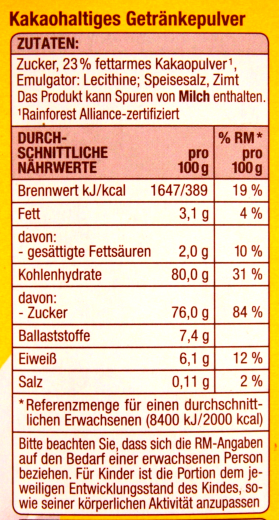 Gut & Günstig Choco-Drink Getränkepulver, 5 x 800g Packung