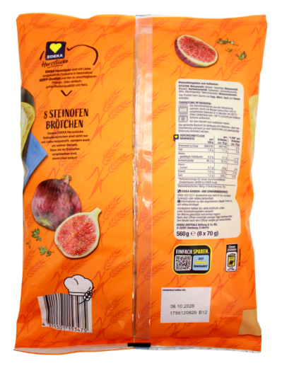 Herzstücke 8 Steinofenbrötchen, 12 x 560g Beutel