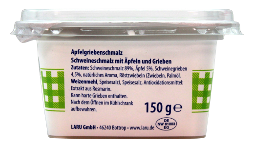 Laru Apfel-Grieben Schmalz, 6 x 150g Becher