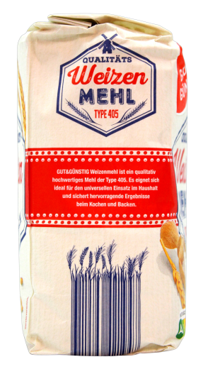 Gut & Günstig Weizenmehl Type 405, 10 x 1 kg Packung