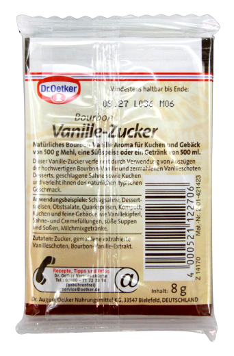 Dr. Oetker Bourbon Vanille-Zucker, 13 x 24g Päckchen