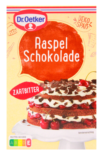 Dr. Oetker Raspel Schokolade Zartbitter, 5 x 100g Packung