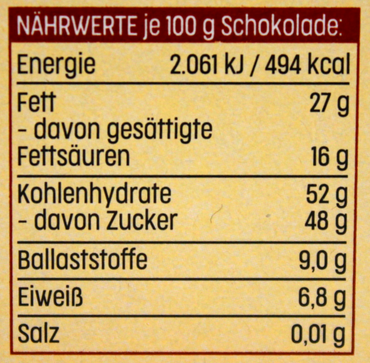 Dr. Oetker Raspel Schokolade Zartbitter, 5 x 100g Packung