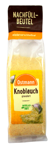 Ostmann Knoblauch granuliert Nachfüllbeutel, 5 x 60g Beutel