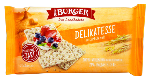 Burger Delikatesse Knäckebrot, 56 x 20g Packung