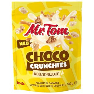 Mr. Tom Choco Crunchies weiße Schokolade, 18 x 140g Beutel