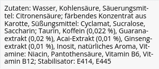effect Energy-Drink Black Acai zero, 24 x 0.33 l Dose EINWEG