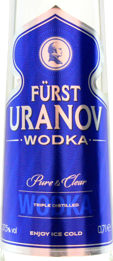 Fürst Uranov Wodka 37.5% vol., 6 x 0.7 l Flasche