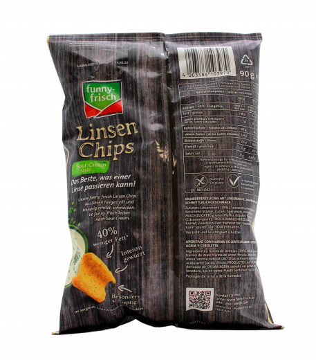 funny-frisch Linsen Chips Sour Cream 12 x 90g Tüten