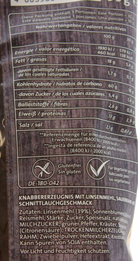 funny-frisch Linsen Chips Sour Cream 12 x 90g Tüten