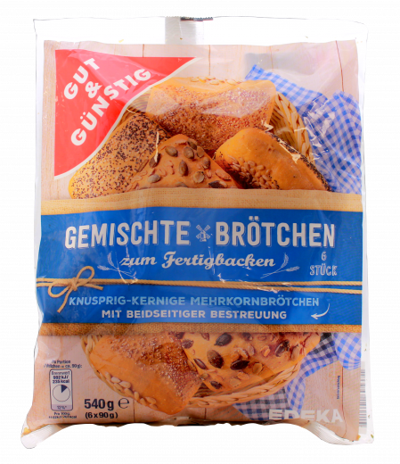 Gut & Günstig Gemischte Brötchen, 6 x 540g Beutel
