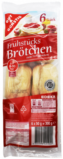 Gut & Günstig Frühstücks Brötchen zum Fertigbacken, 10 x 300g Beutel