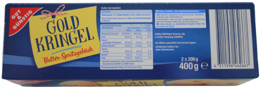 Gut & Günstig Gold Kringel Butterspritzgebäck, 5 x 400g Packungen