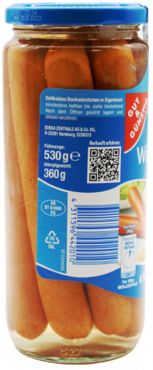 Gut & Günstig Delikatess Bock Würstchen 3 x 360g Gläser