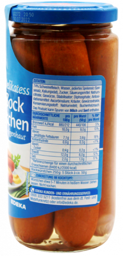 Gut & Günstig Delikatess Bock Würstchen 6 x 250g Gläser