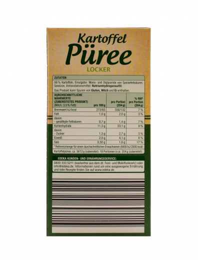 Gut & Günstig Kartoffelpüree locker, 4 x 510g Packungen