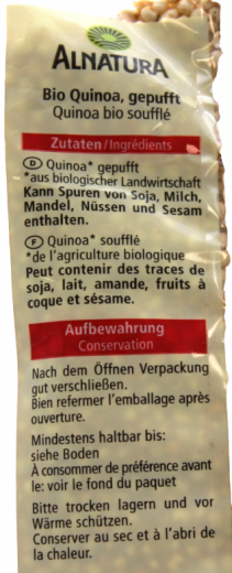 Alnatura Quinoa gepufft 3 x 125g Tüten