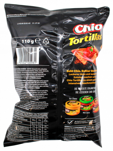 Chio Tortillas Chips Wild Paprika 6 x 110g Tüten