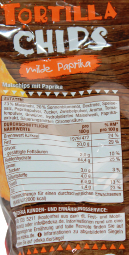Gut & Günstig Tortilla Chips milde Paprika 5 x 300g Tüten