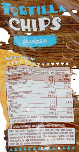 Gut & Günstig Tortilla Chips gesalzen 5 x 300g Tüten