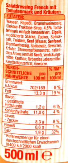 Gut & Günstig French Dressing 6 x 500ml Flaschen