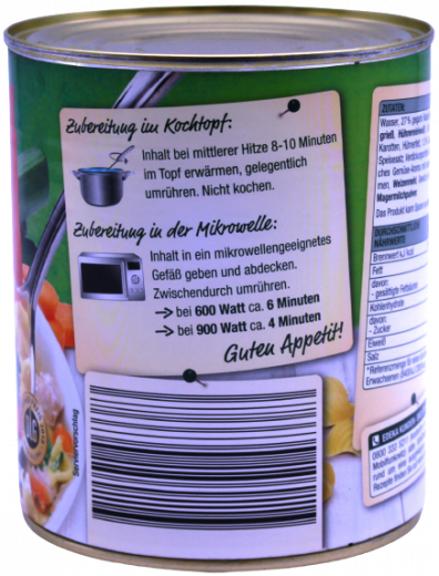 Gut & Günstig Hühner Nudeltopf mit feinem Gemüse 3 x 800g Dosen